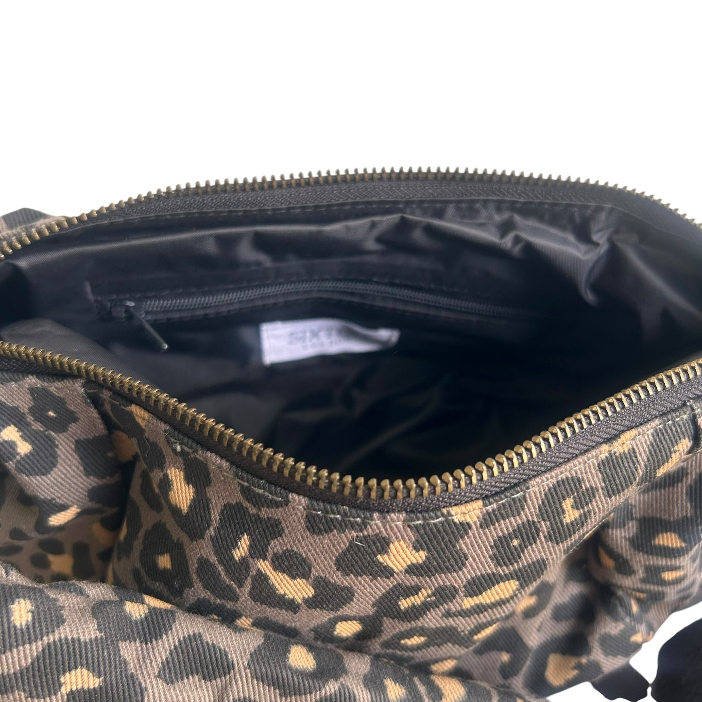 Brixton cross body sling bag - grey leopard print - small