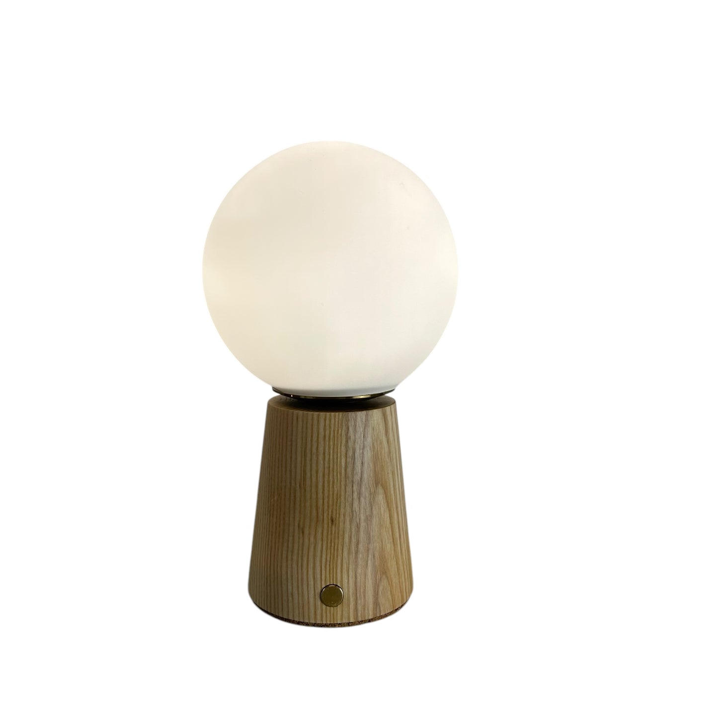 Small Deco Cone Beech style rechargeable touch lamp