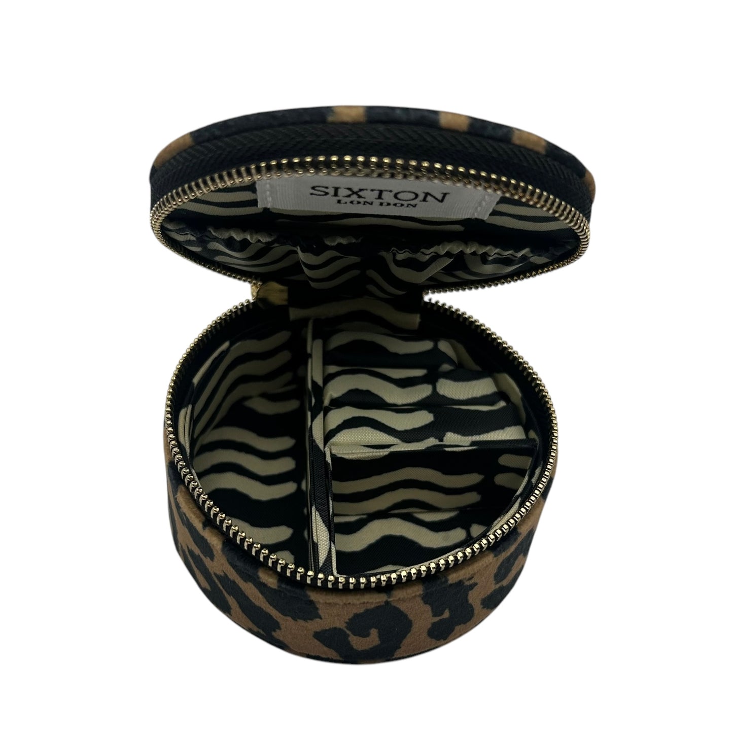 Jewellery Travel Pot in leopard print - Sunray Eye pin