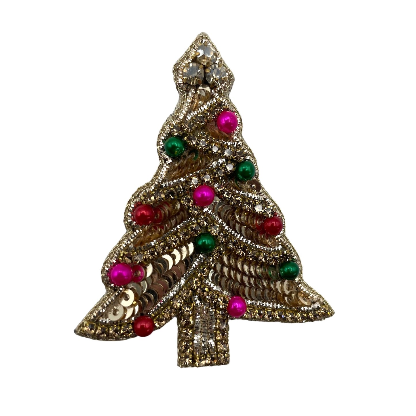 Jewellery Travel Pot in pink stripe - Kitsch Tree brooch
