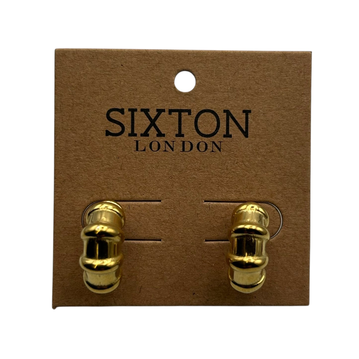 Croissant open hoop earrings