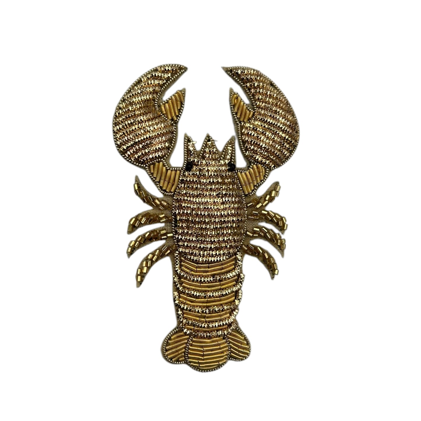 Jewellery Travel Pot in chartreuse stripe - Lobster pin