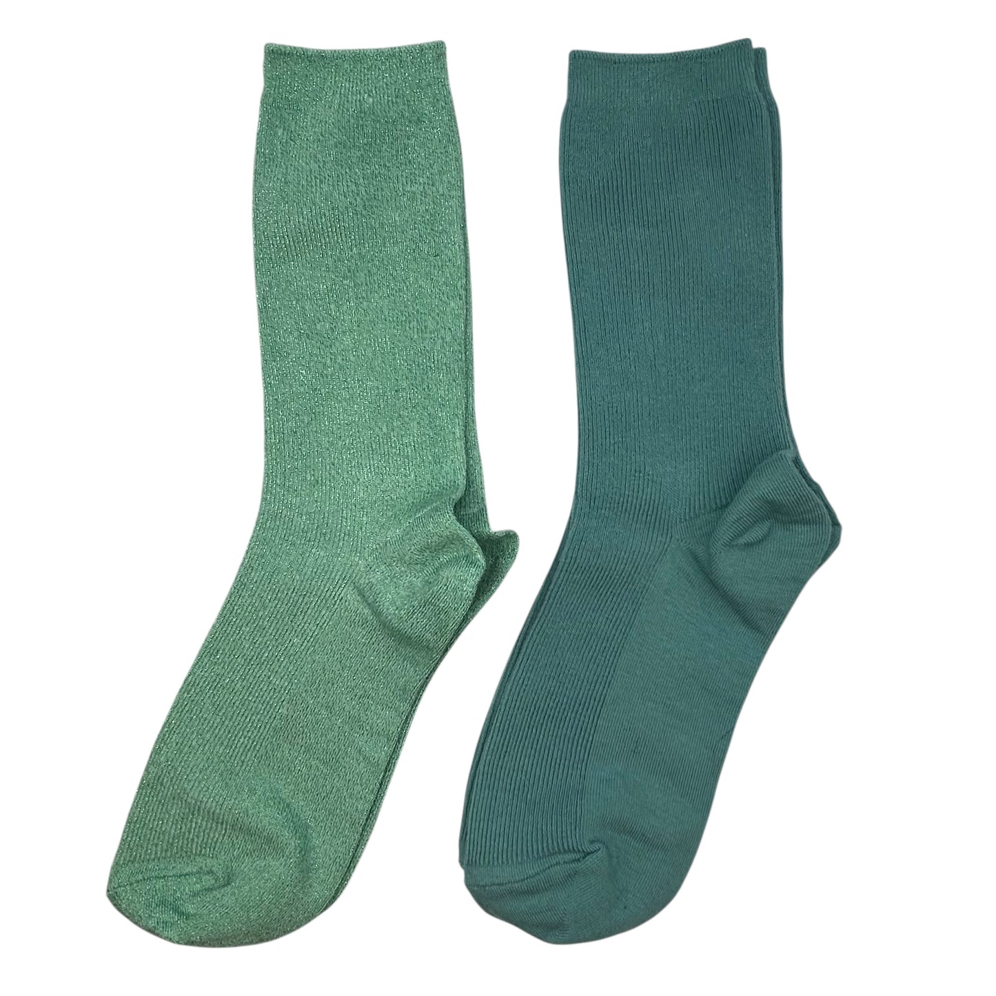 Mint Vegas & Ice Blue Sienna sock box duo with embroidered brooch