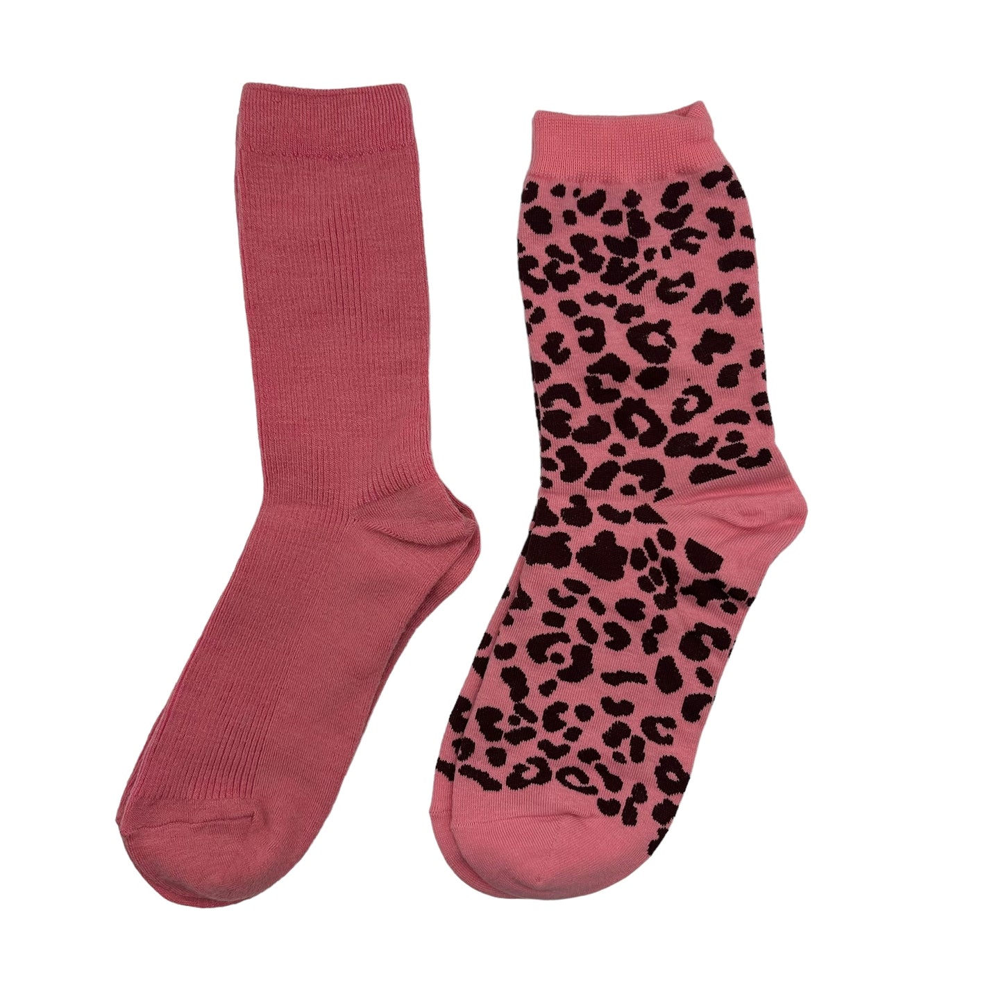 Pink Barcelona & Leopard sock box duo with pin