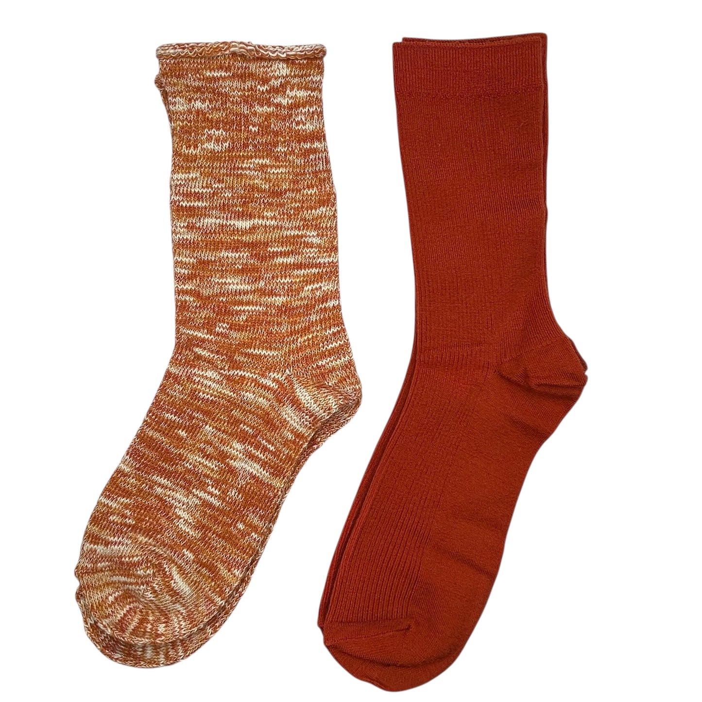 Rust Fargo & Rust Barcelona sock box duo with embroidered brooch