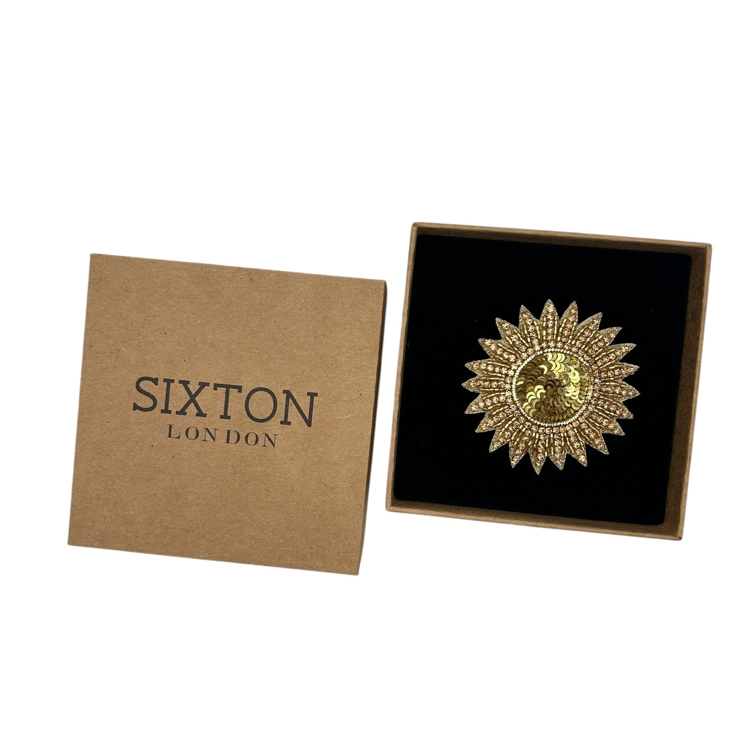 Sunshine embroidered brooch / pin