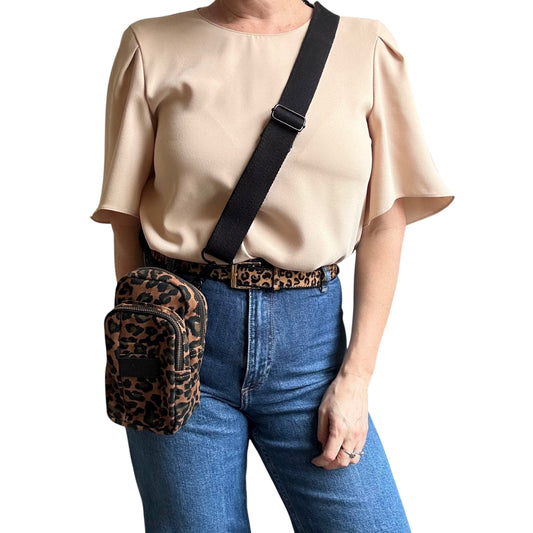 Barcelona bag - brown leopard print