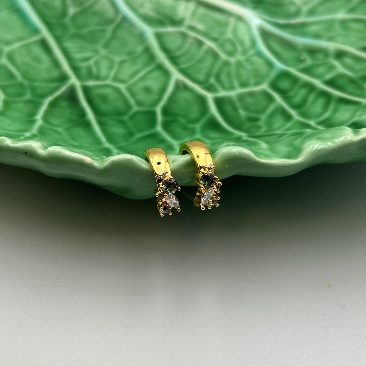 Bejewelled Green Sparkle Earrings