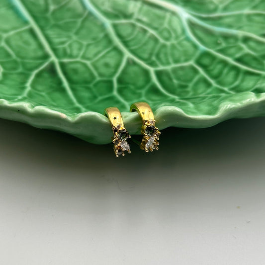 Bejewelled Green Sparkle Earrings