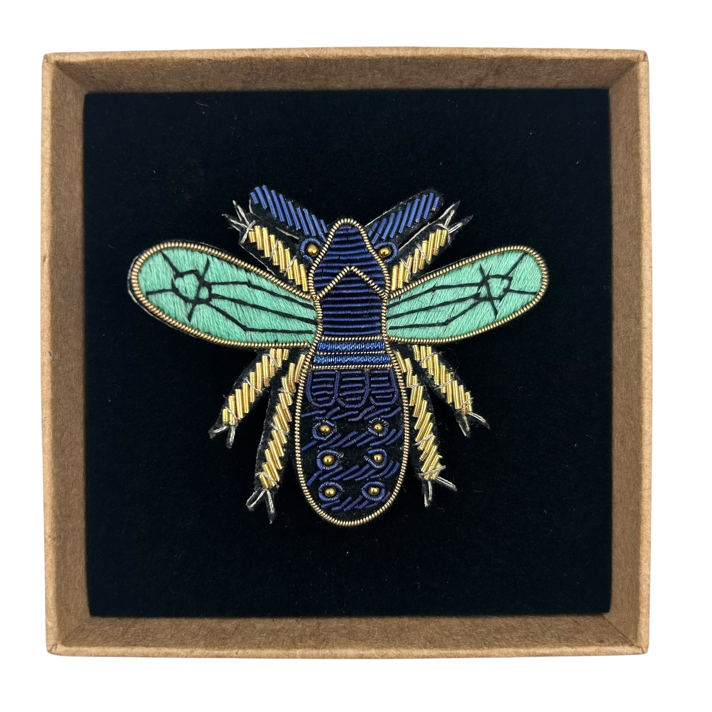 Royal Blue Insect brooch / pin