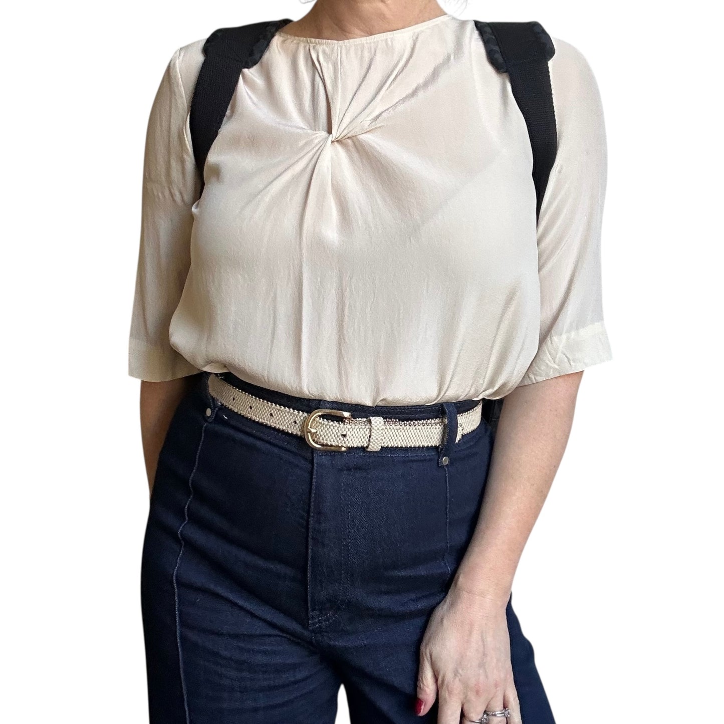 Backpack - blue leopard print