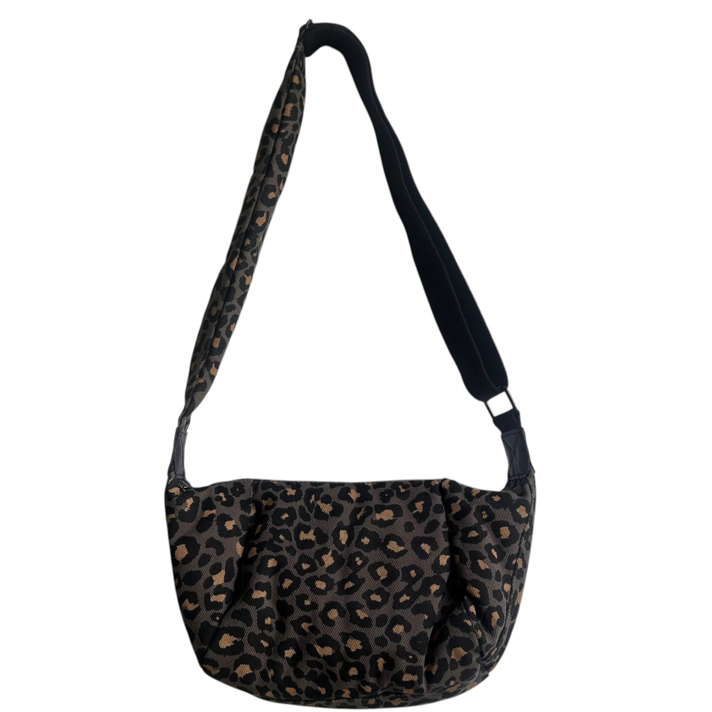 Brixton cross body sling bag - grey leopard print - small