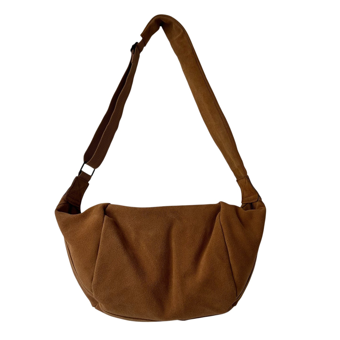 Brixton cross body sling bag -  tan suede - large