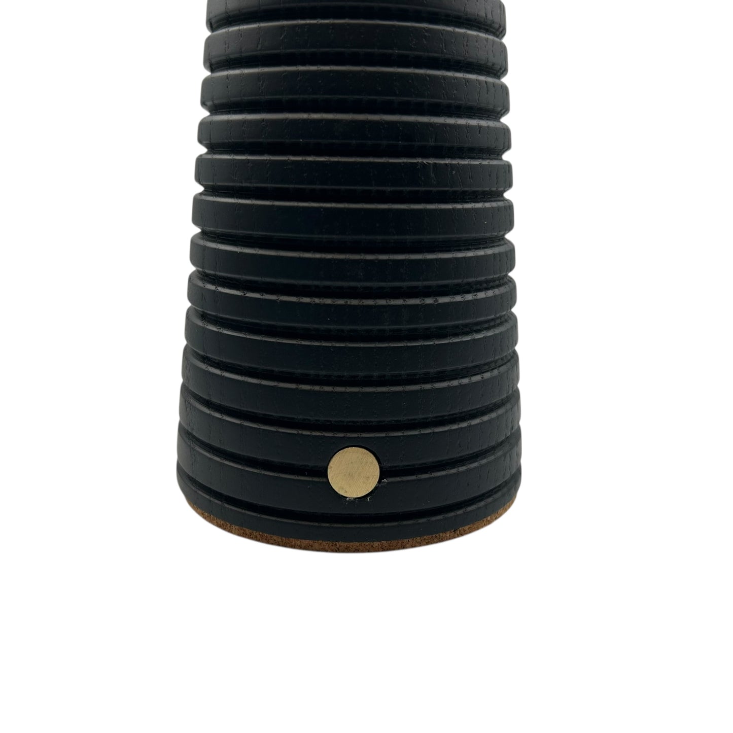 Large Deco Cone Ribbed Charcoal style rechargeable touch lamp