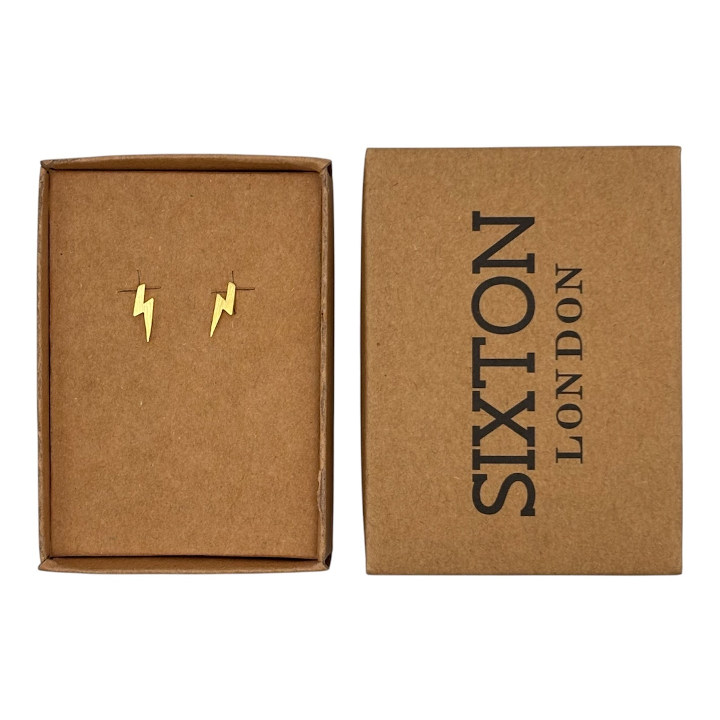 Golden Lightning Bolt earrings