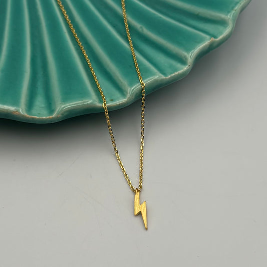 Golden Lightning Bolt necklace