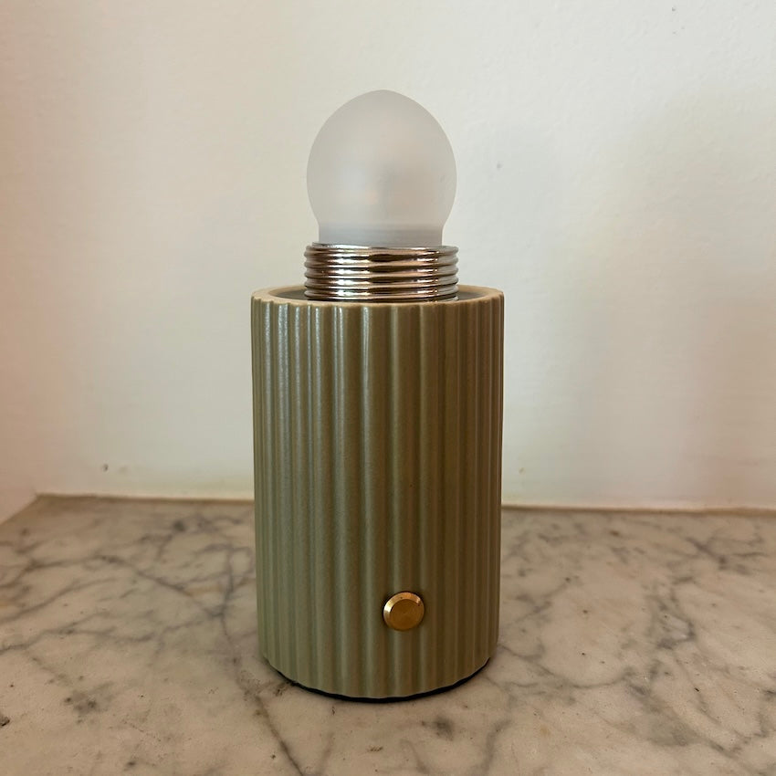 Lumie Green Ceramic rechargeable touch lamp - Ball shade