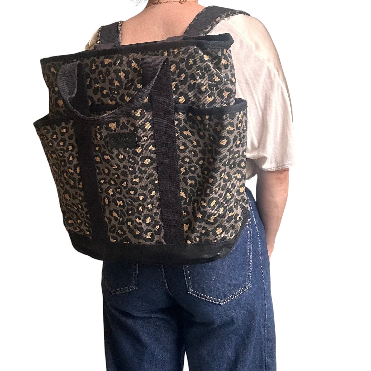 Backpack - Grey Leopard print