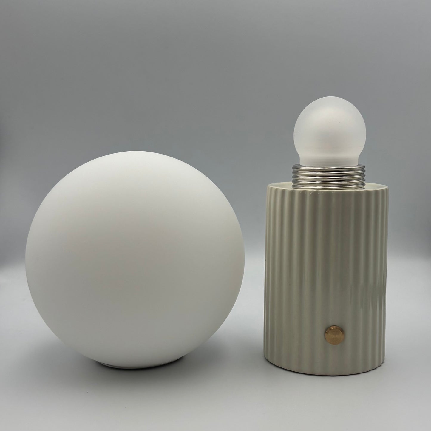 Lumie Cream Ceramic rechargeable touch lamp - Ball shade