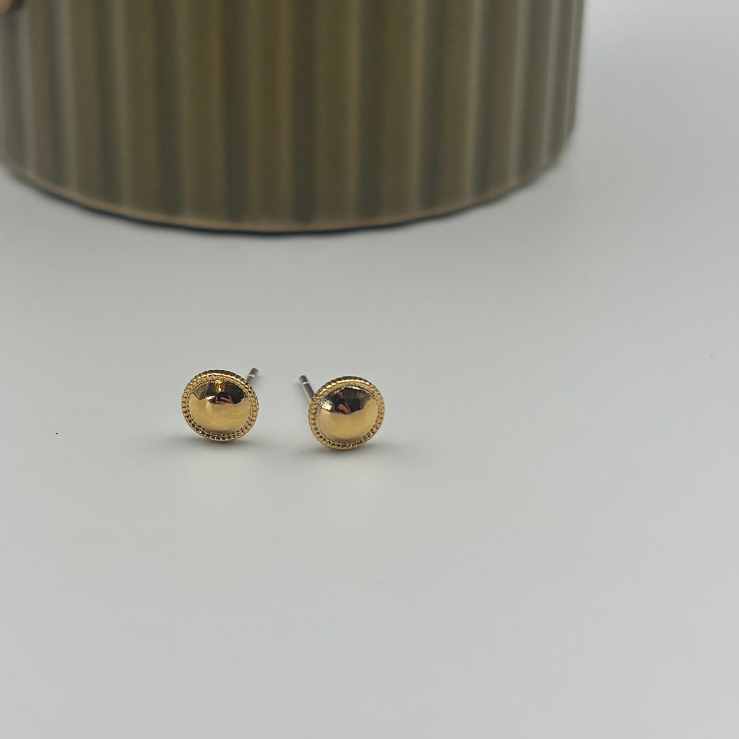 Gold Dome stud earrings