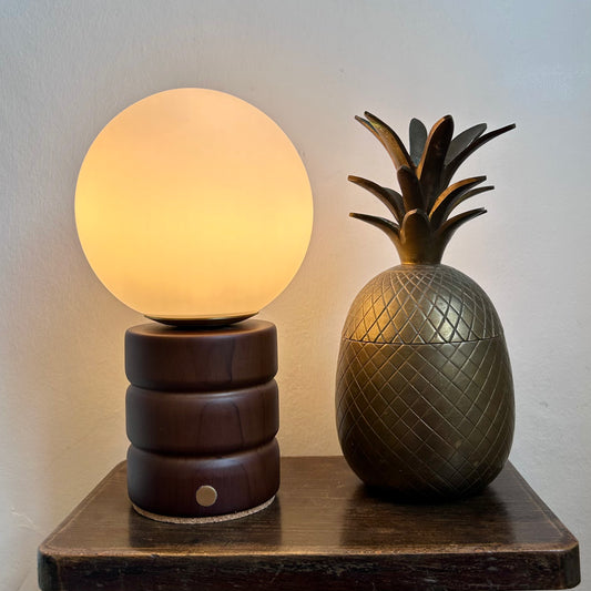 Bubble Walnut Style style rechargeable touch lamp