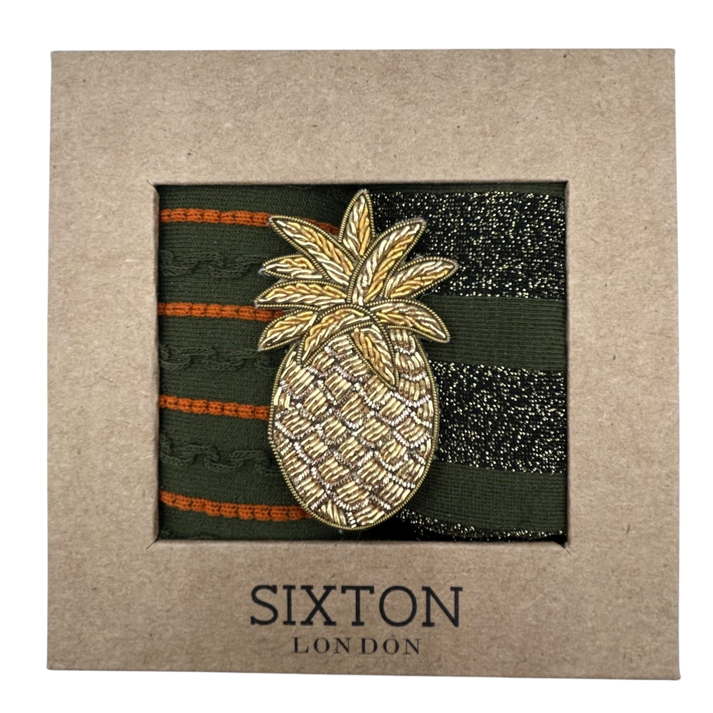 Ivy Lyon & Ivy Berlin sock box duo with embroidered brooch