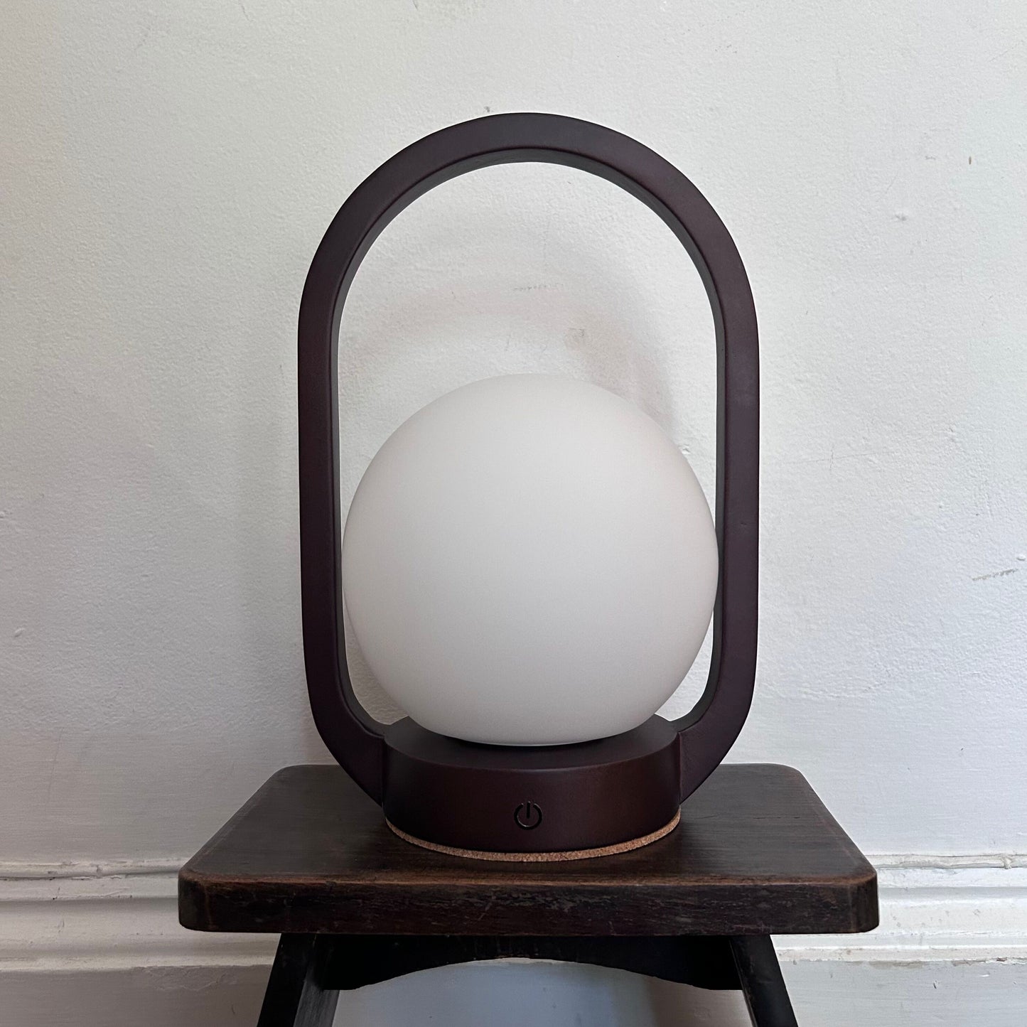 Lantern Walnut Style rechargeable touch lamp