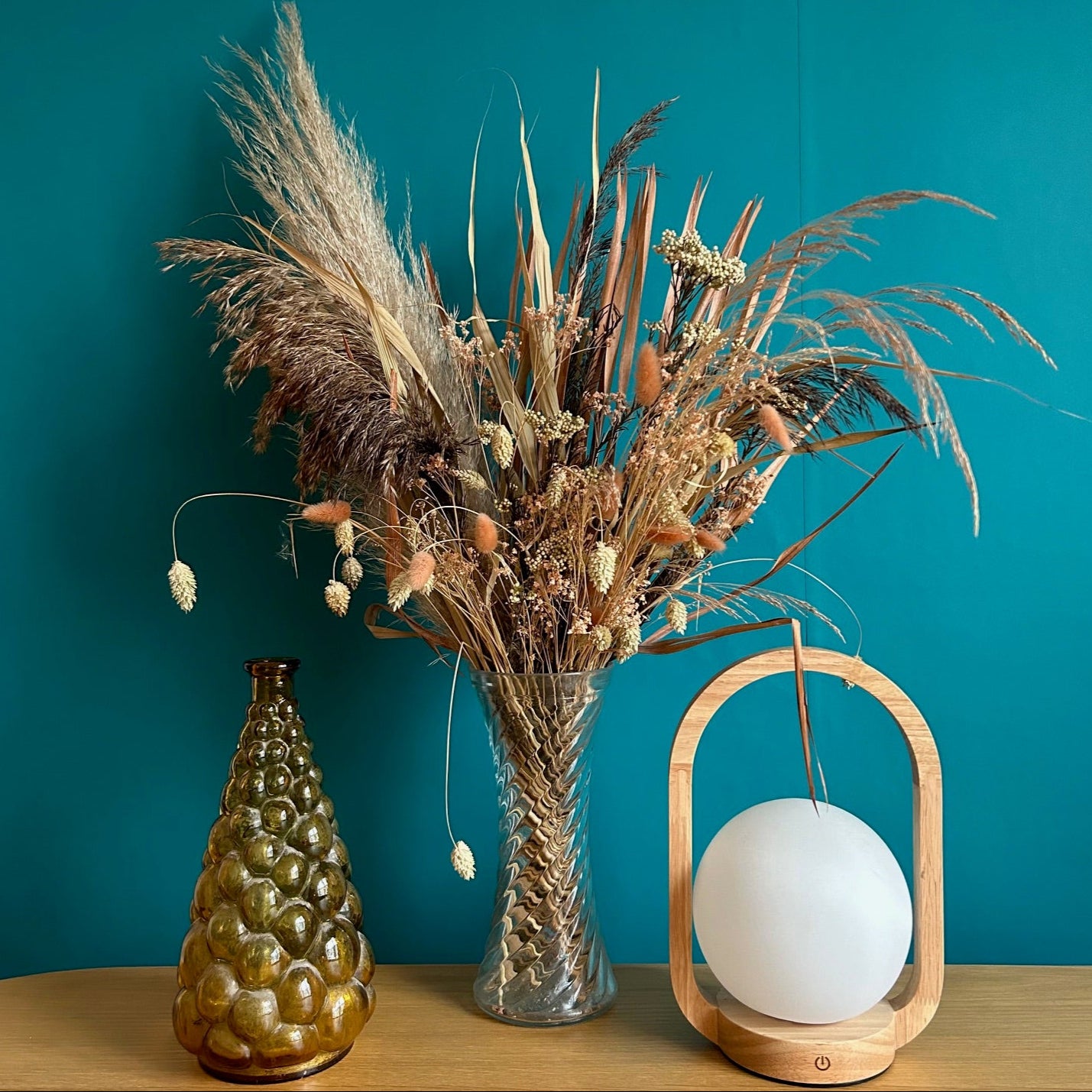 Lantern Beech Style rechargeable touch lamp