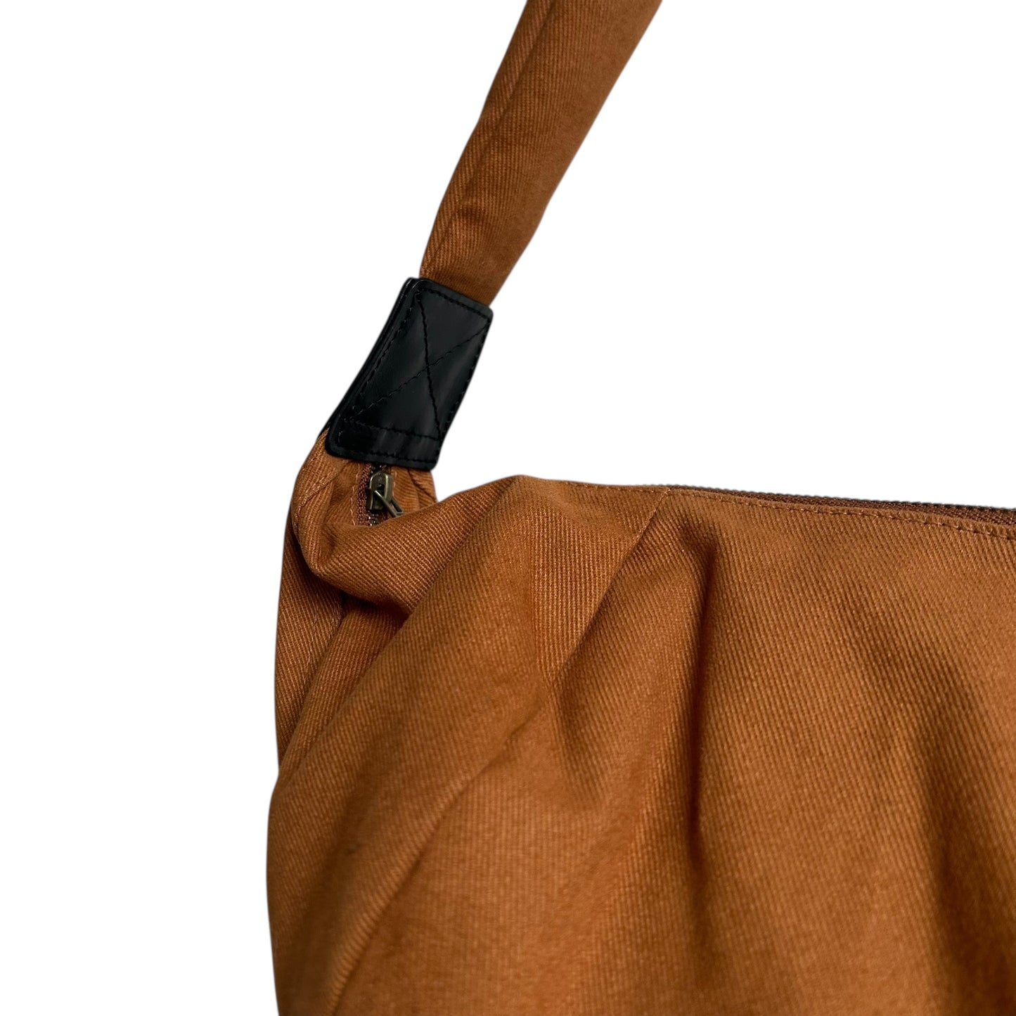 Brixton cross body sling bag - Brown cotton canvas - large