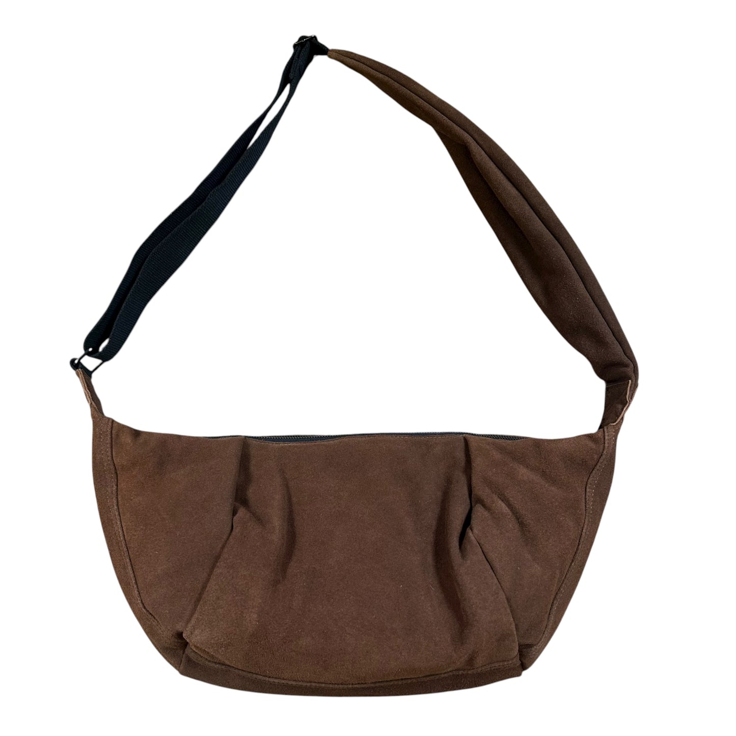 Brixton cross body sling bag -  brown suede - large