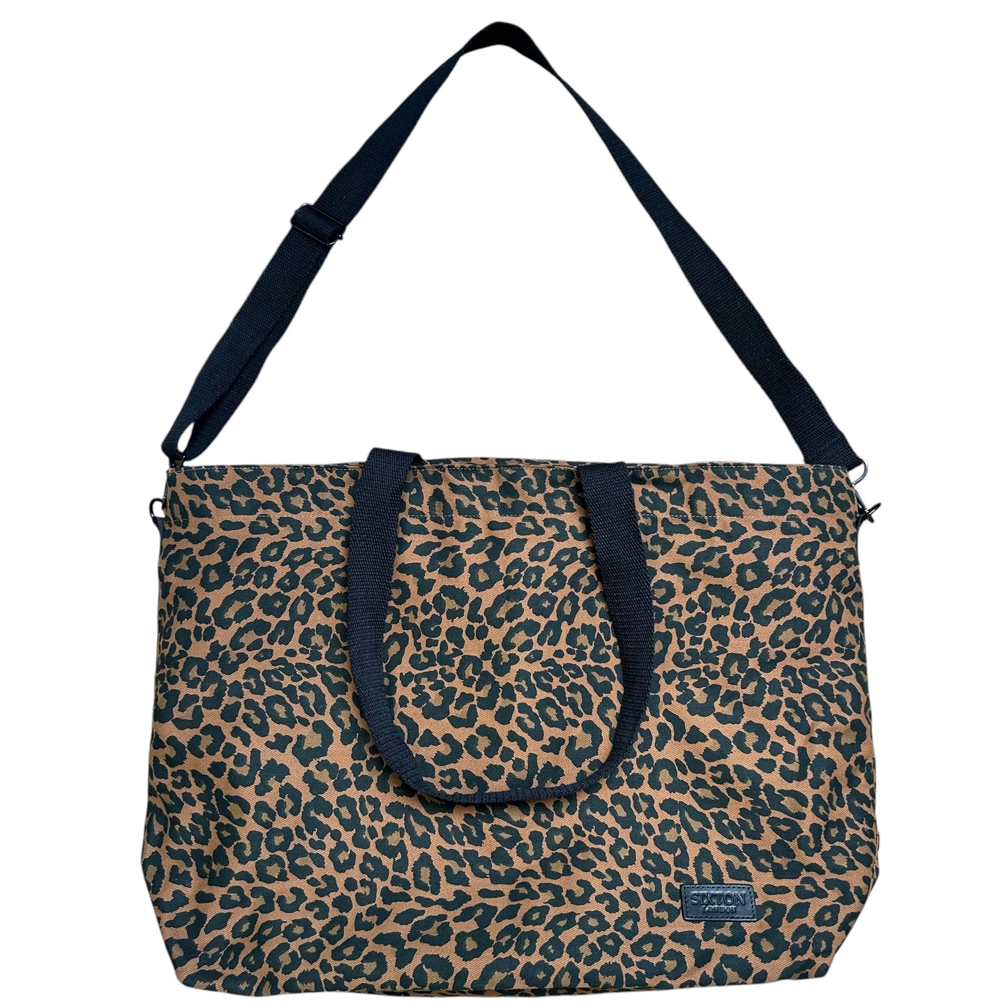Weekend tote bag - brown leopard print