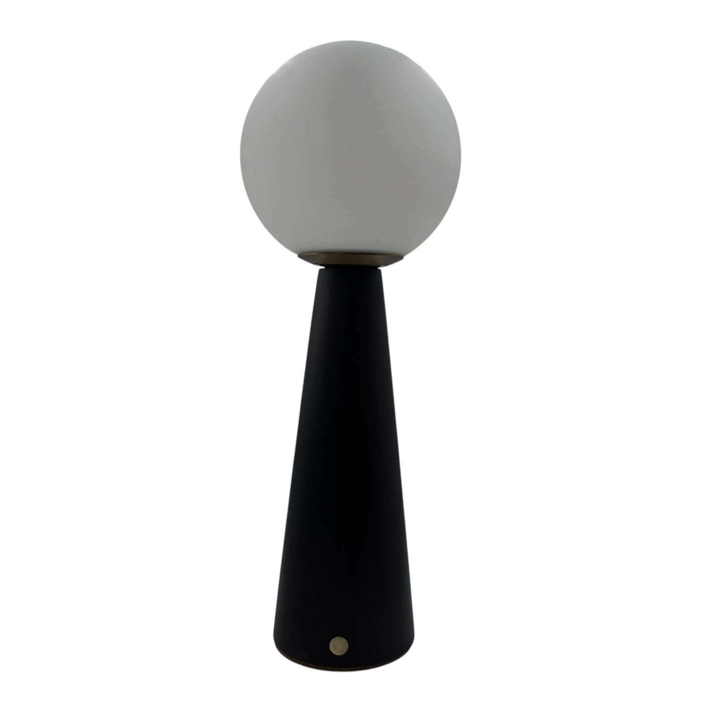 Large Deco Cone Walnut style rechargeable touch lamp