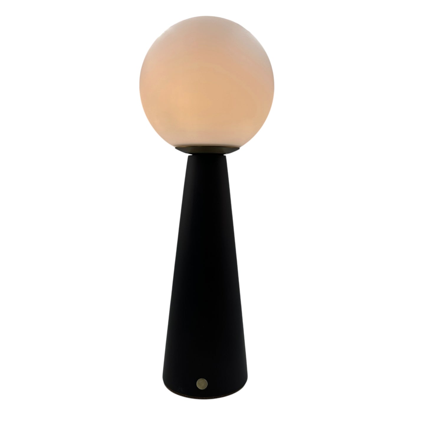 Large Deco Cone Walnut style rechargeable touch lamp