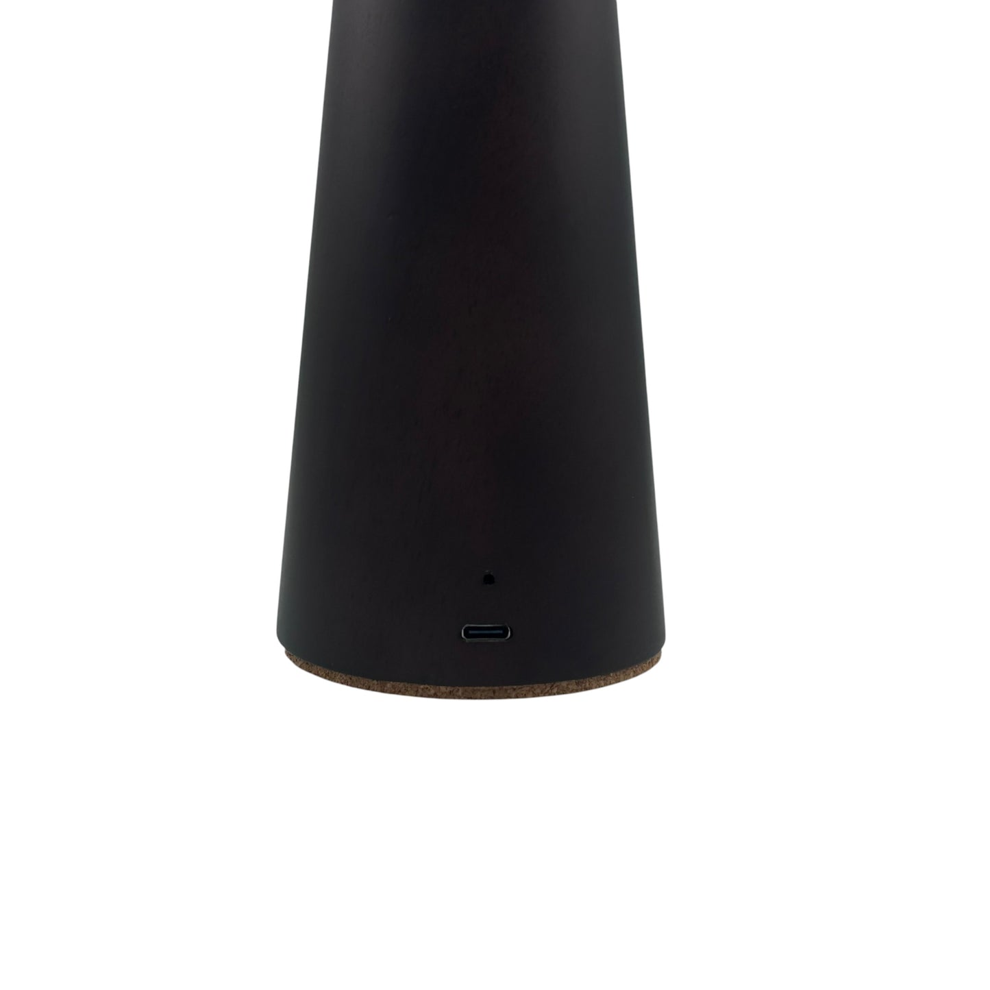 Large Deco Cone Walnut style rechargeable touch lamp