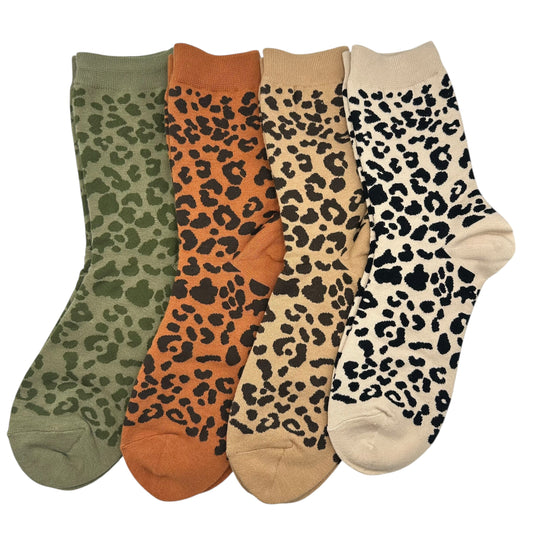 Leopard print socks