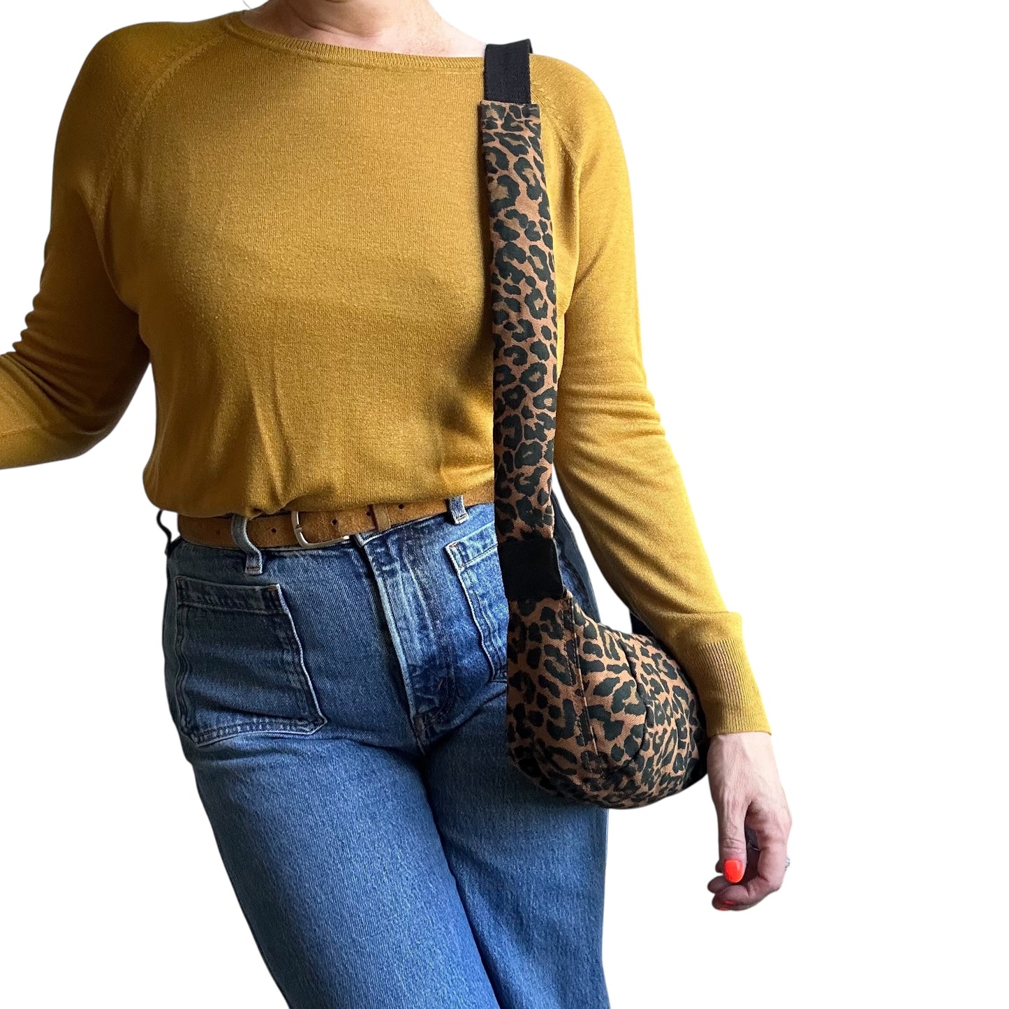 NEW Mini Brixton cross body sling bag brown leopard print