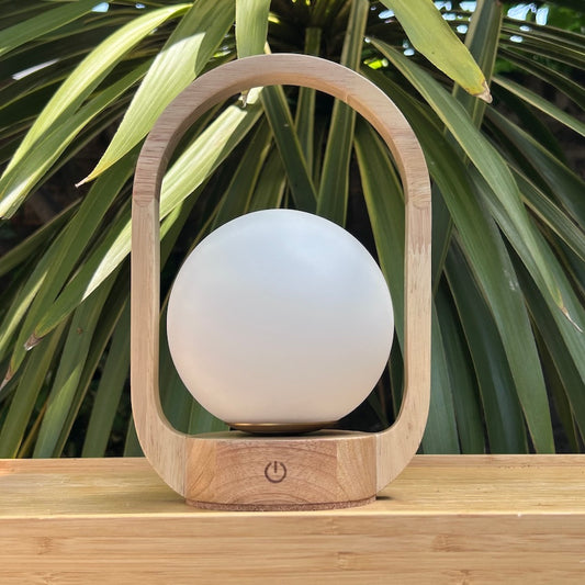 Mini Lantern Beech style rechargeable touch lamp