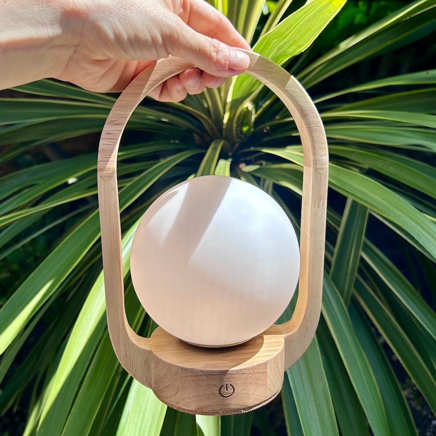 Mini Lantern Beech style rechargeable touch lamp