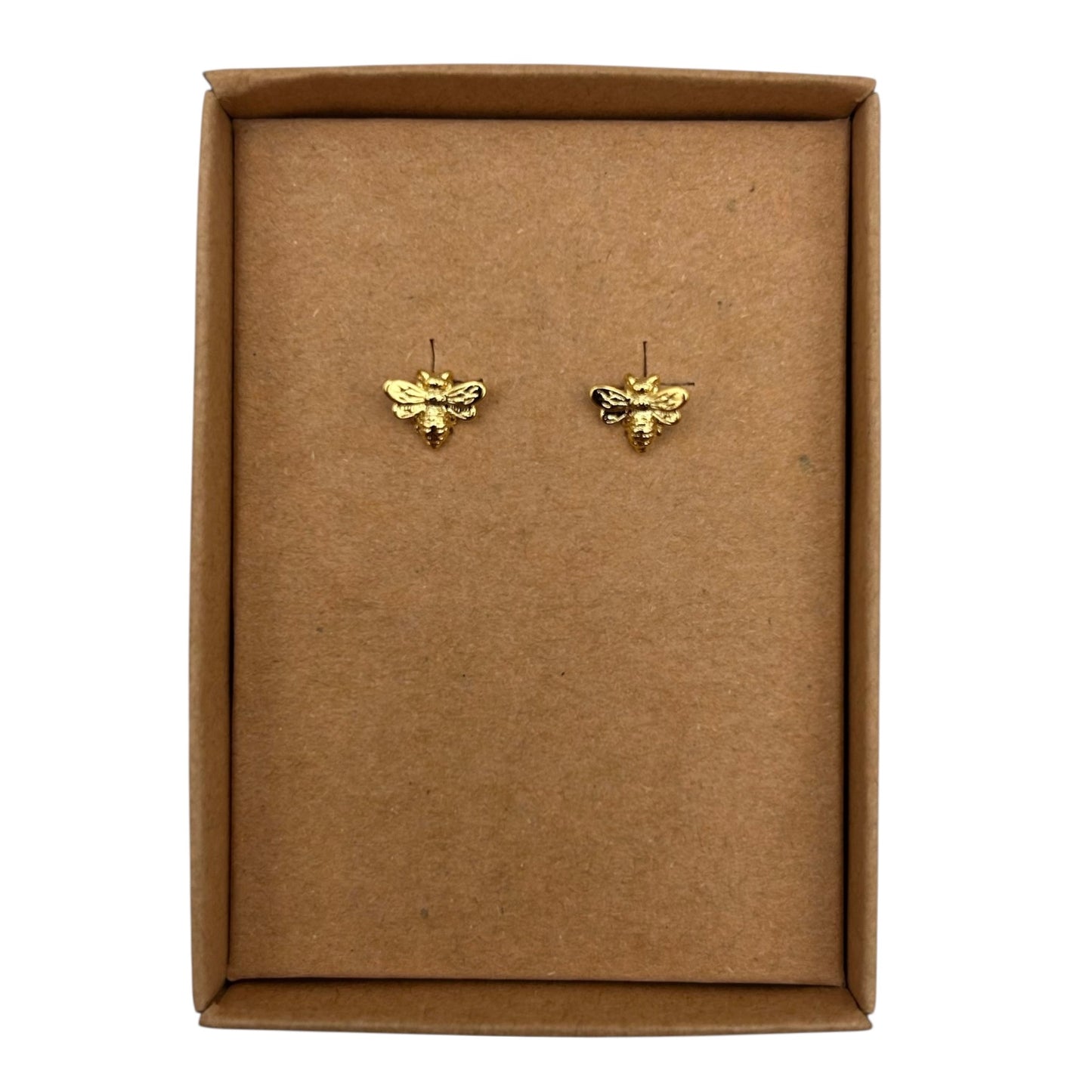 Miniature Bee gold earrings