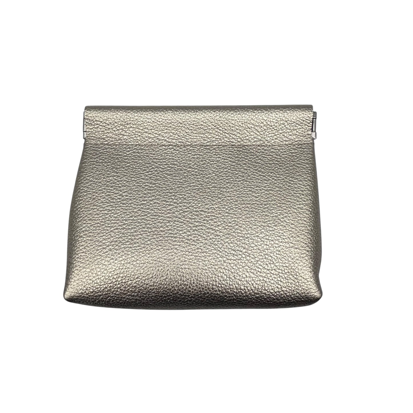 Small Gold Leather Pouch - matte metallic