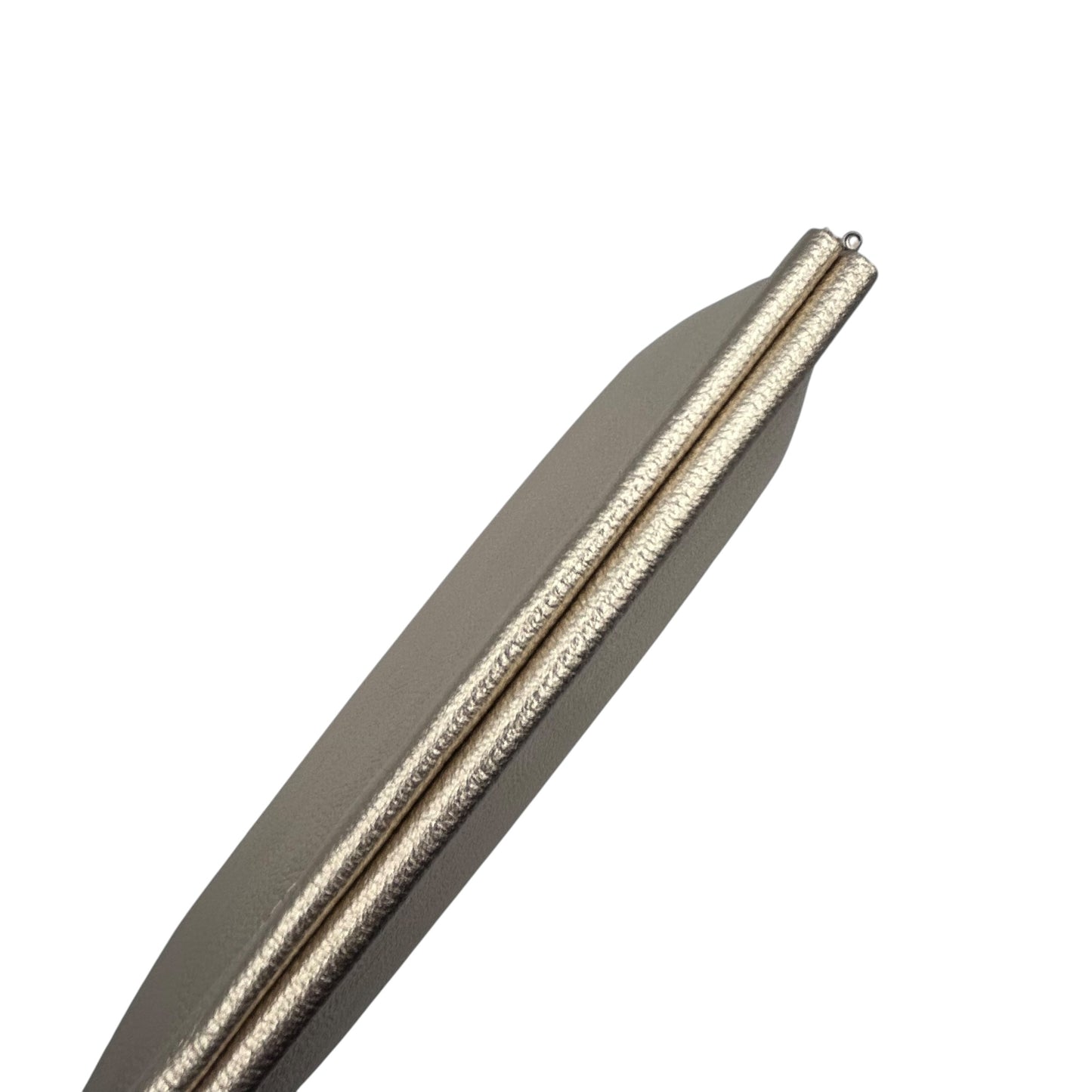 Large Gold Leather Pouch - matte metallic