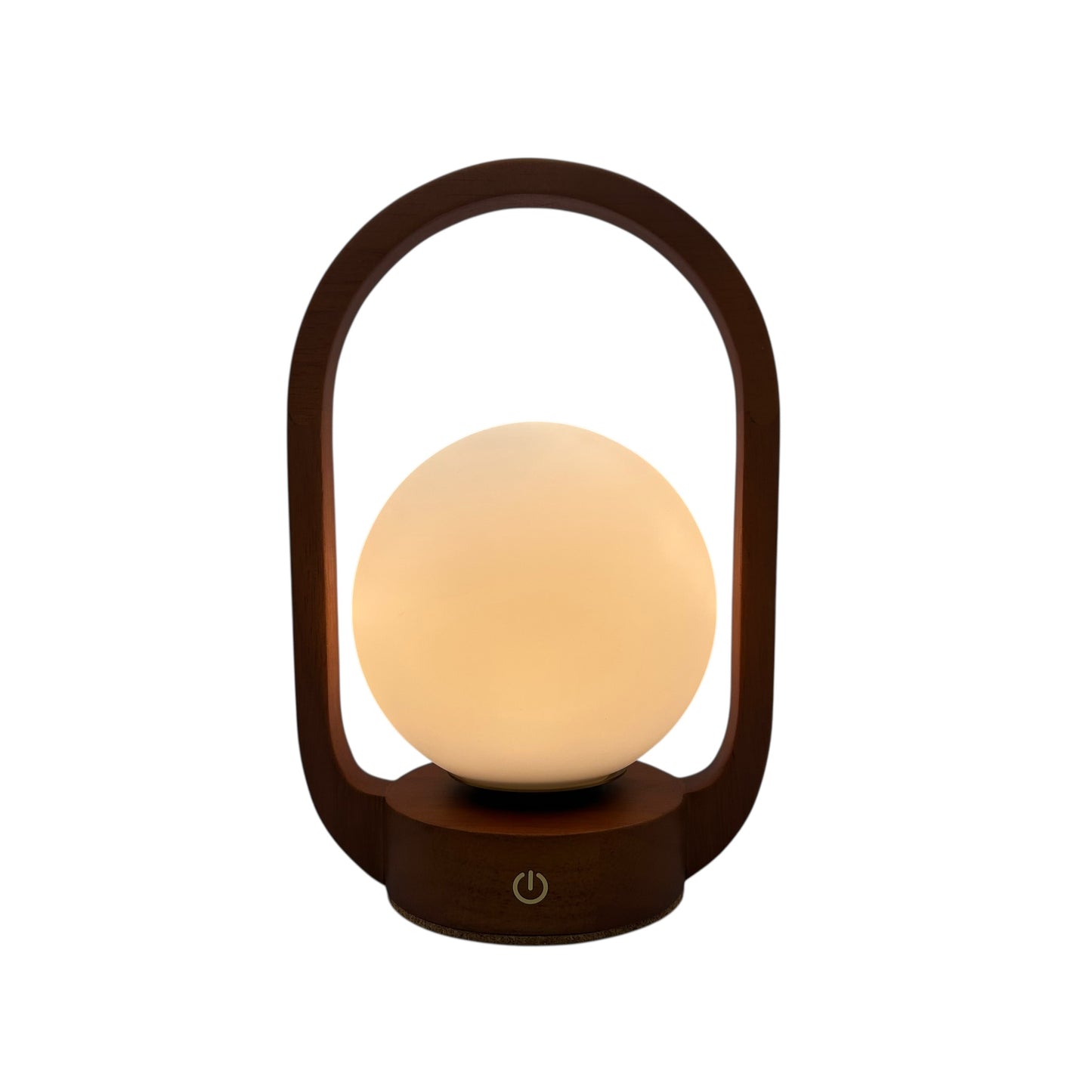 Mini Lantern Teak style rechargeable touch lamp