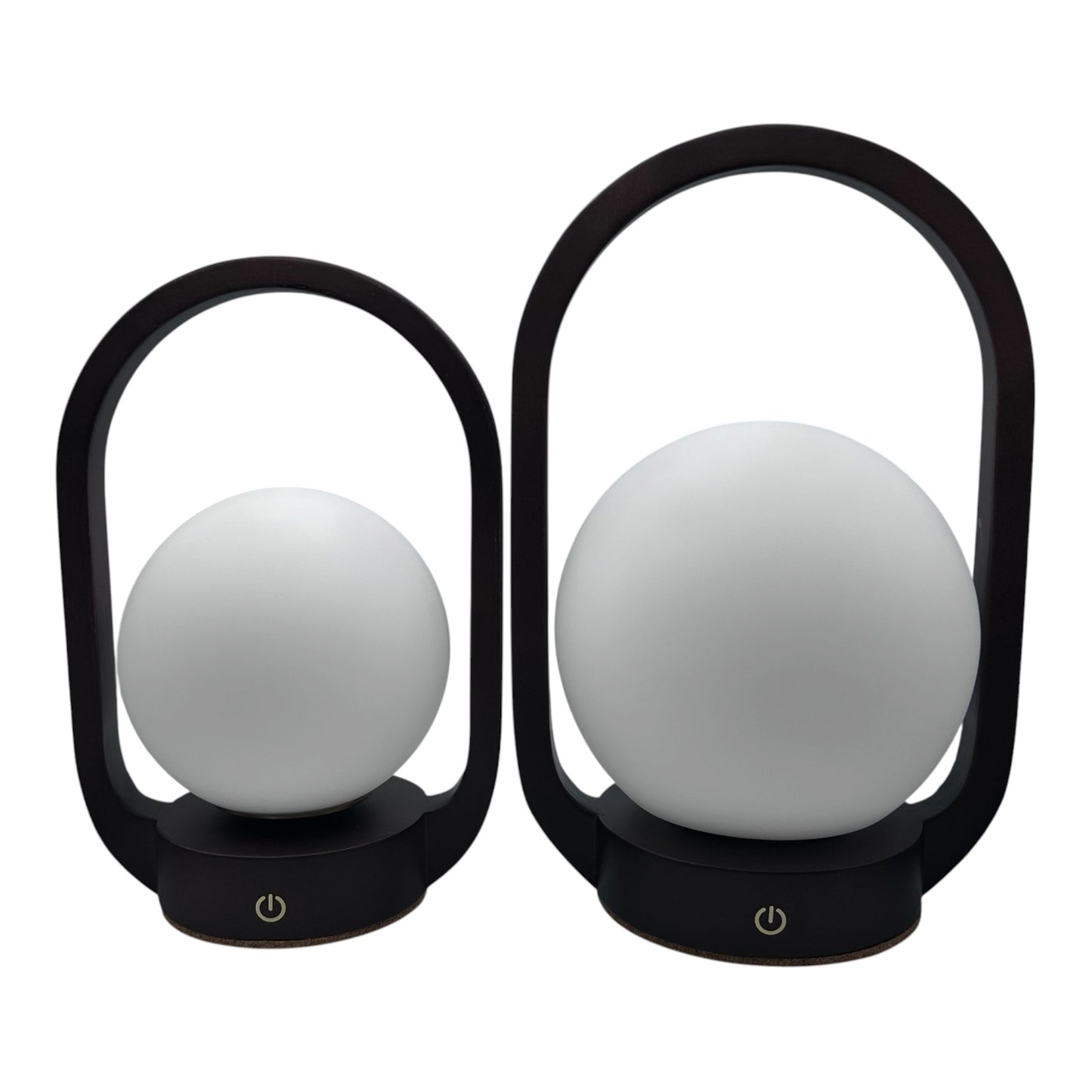 Lantern Walnut Style rechargeable touch lamp