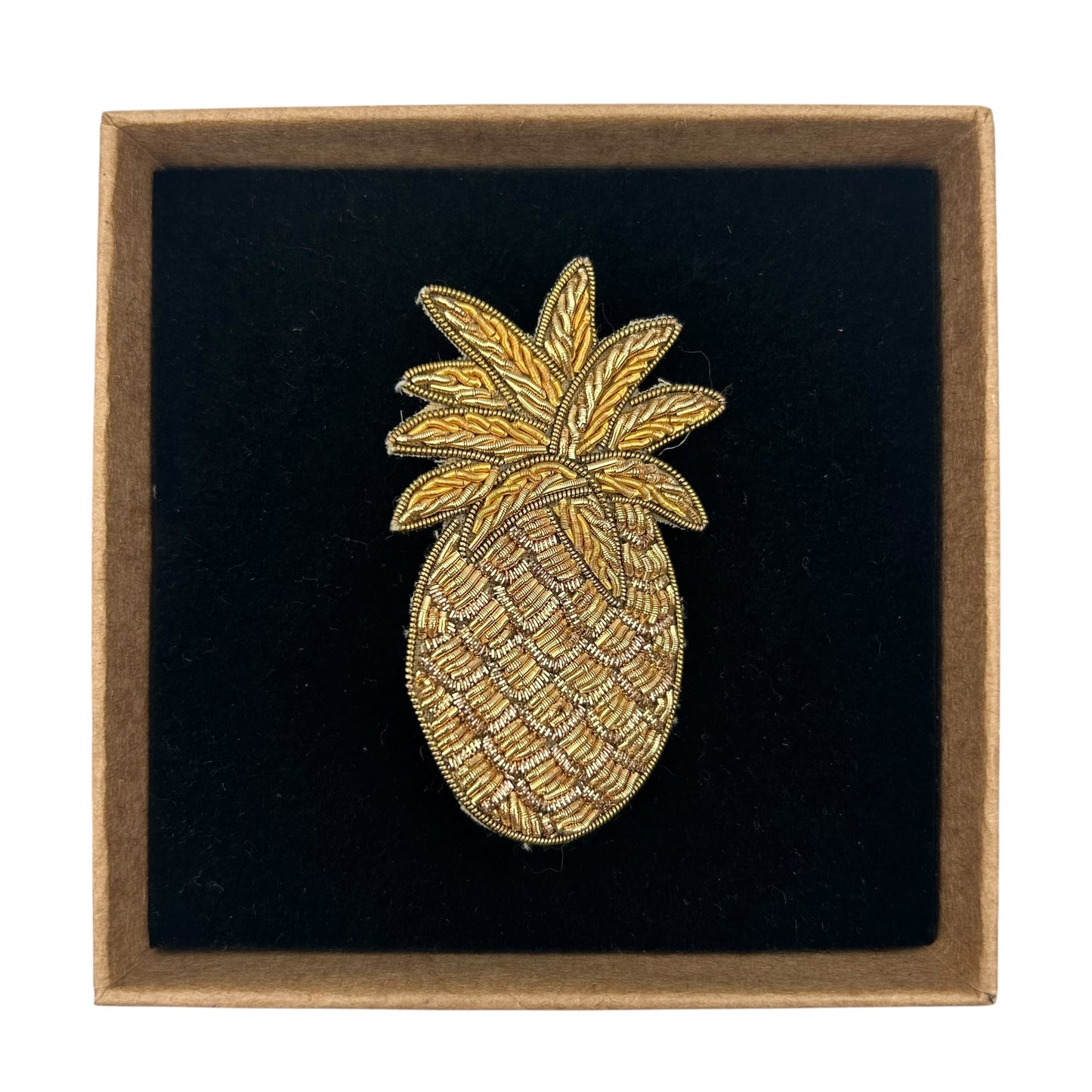 Pineapple embroidered brooch / pin