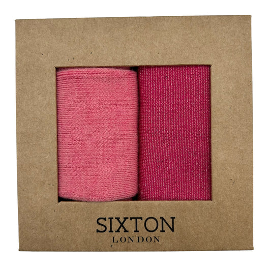 Pink Barcelona & Tokyo sock box duo