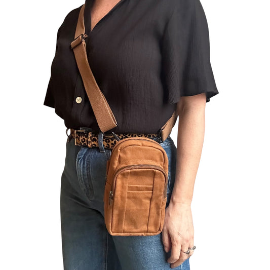 Barcelona bag - brown cotton canvas