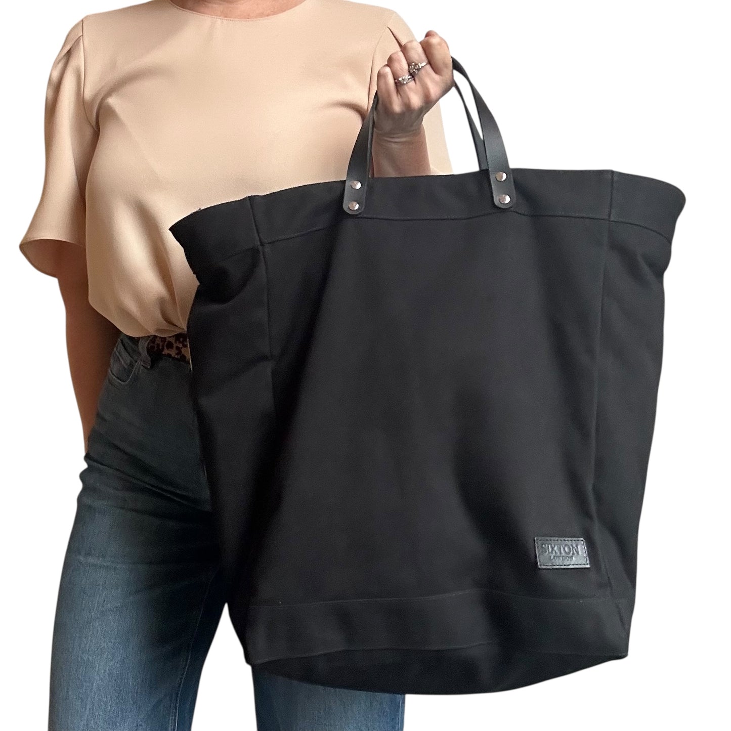 Clovelly Backpack - black cotton canvas