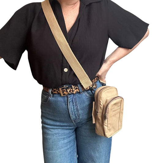 Barcelona bag - sand cotton canvas