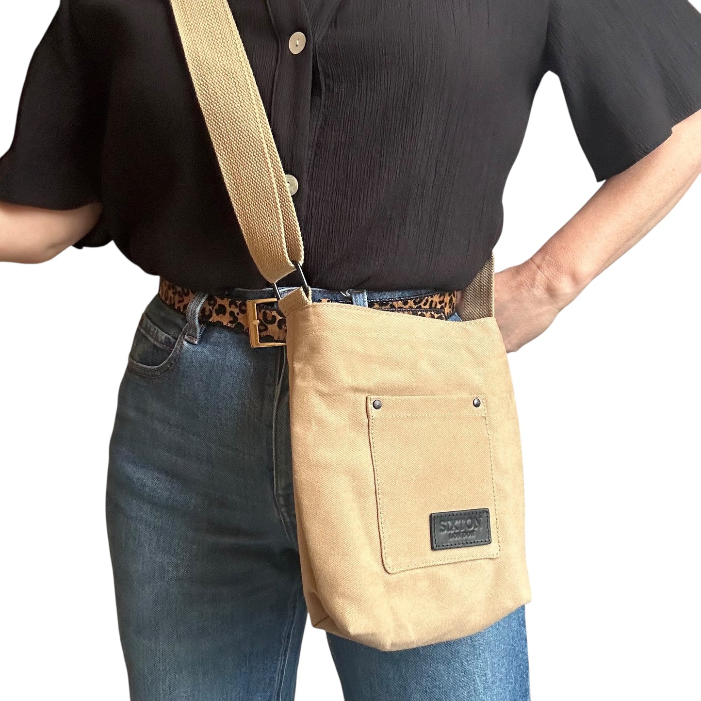 Lisbon city bag - Sand cotton canvas