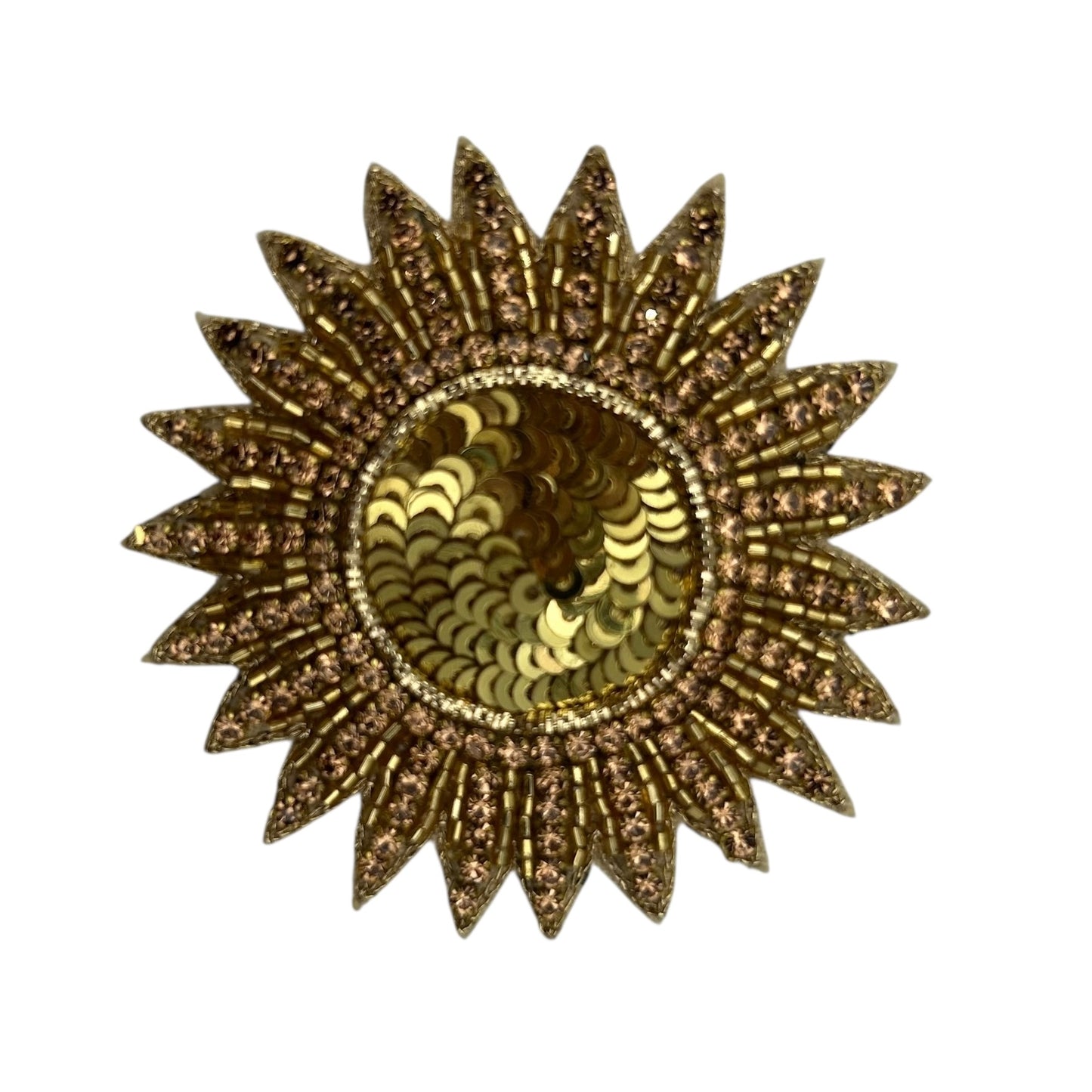 Sunshine embroidered brooch / pin